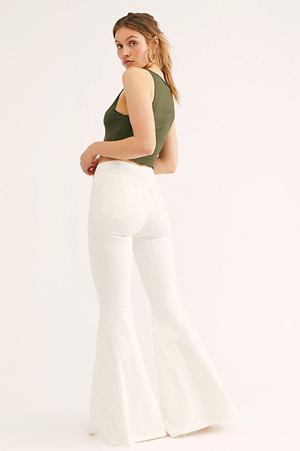 free people white bell bottoms