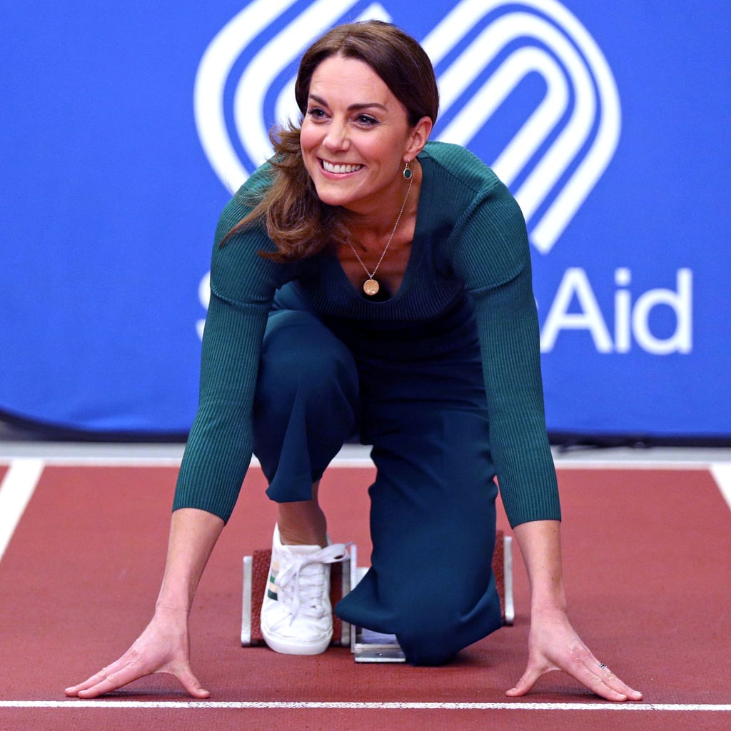Kate Middleton's Green Striped Sneakers From Marks & Spencer | POPSUGAR  Fashion