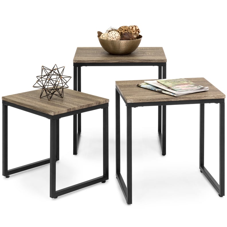 Best Choice Products 3-Piece Lightweight Stackable Nesting Tables