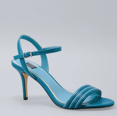 Patent-Stripe Leather Heels