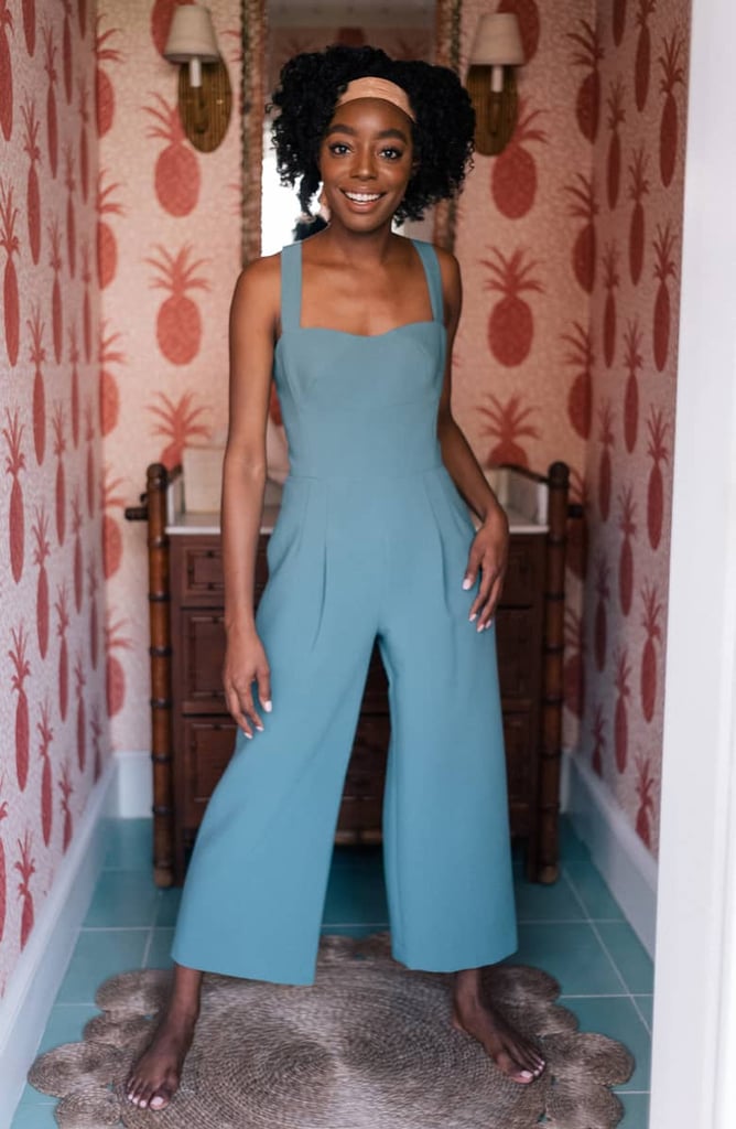 Gal Meets Glam Collection Nicole Square-Neck Jumpsuit