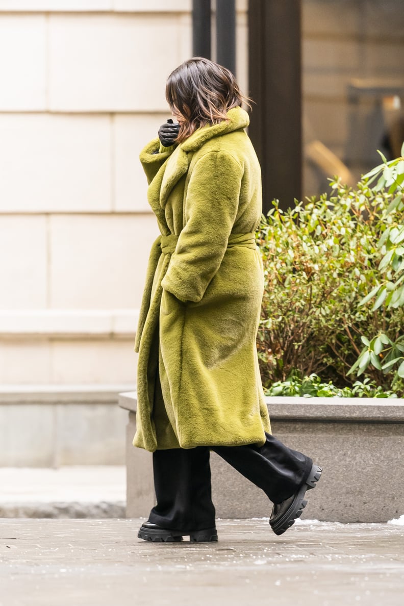 Green teddy hot sale fur coat