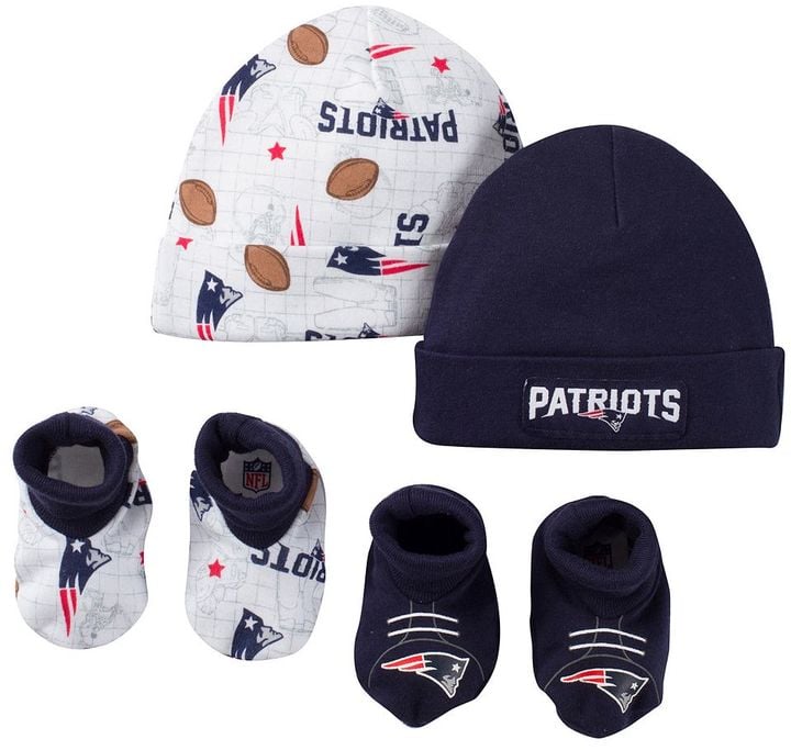 Baby New England Patriots Cap and Crib Shoes Set