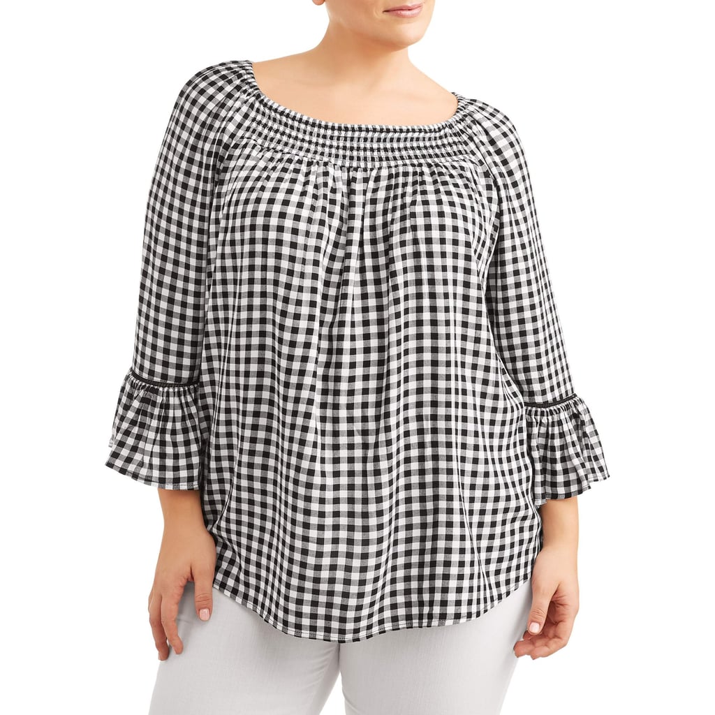 Terra & Sky Woven Peasant Top