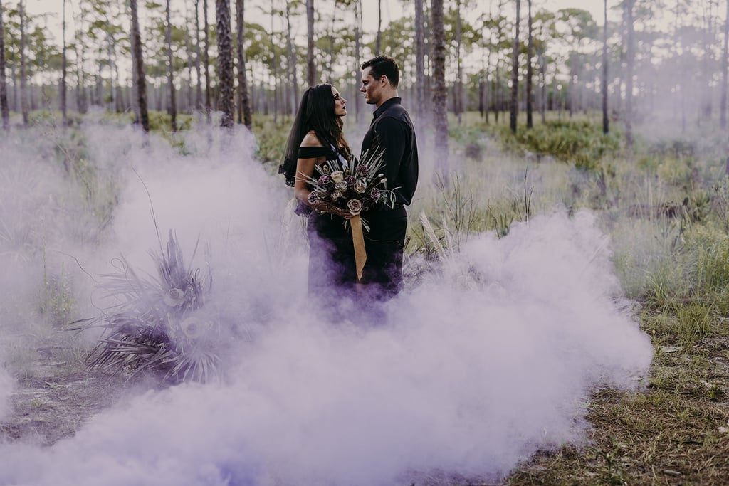 Witch-Inspired Halloween Wedding Shoot​