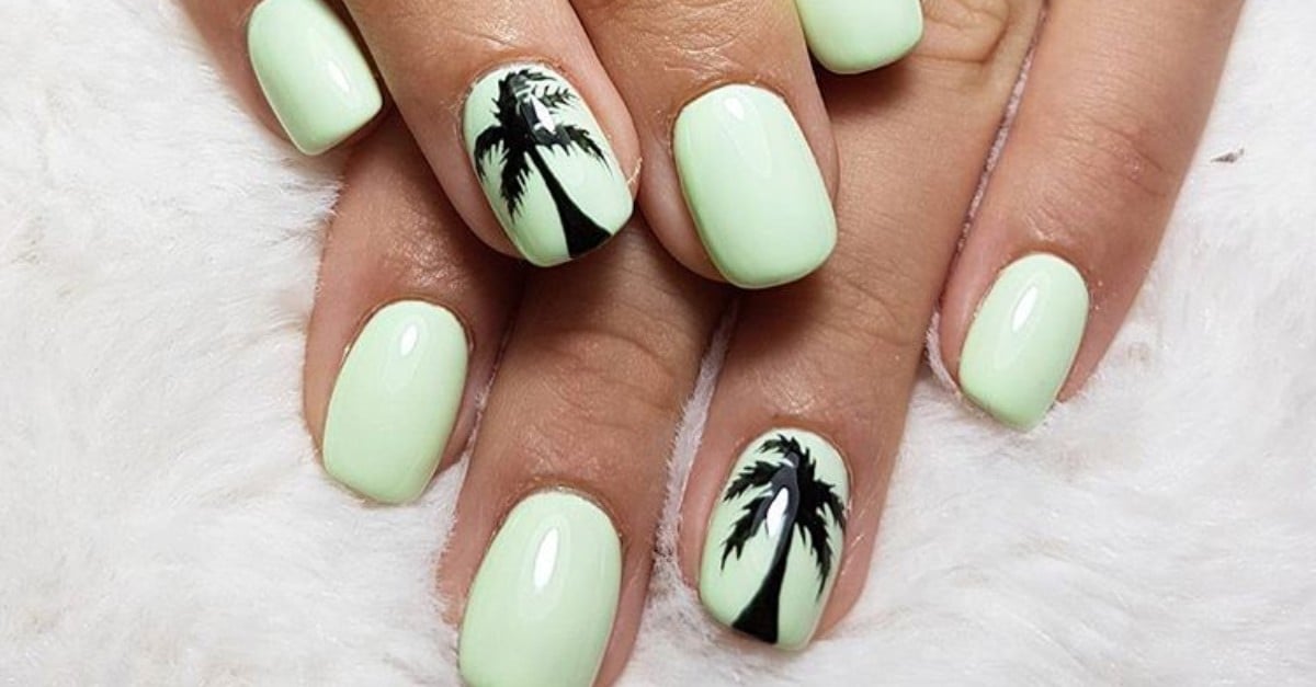 Palm Tree Nail Art Ideas | POPSUGAR Beauty