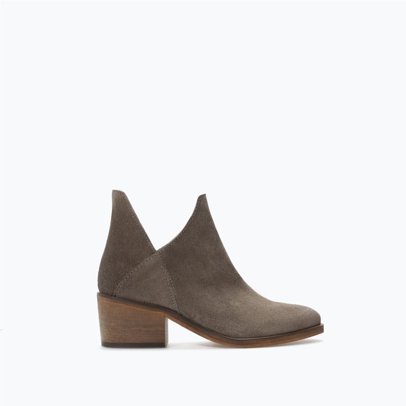 Zara Flat Hide Ankle Boot