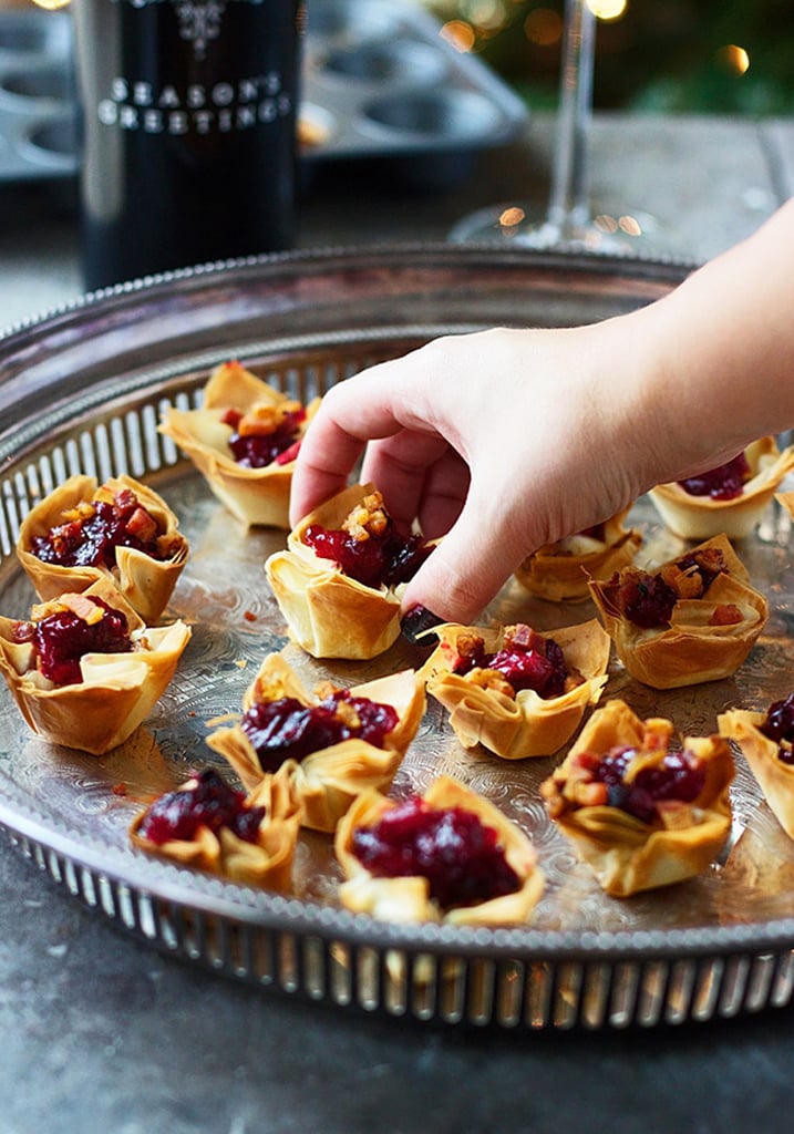 Brie, Cranberry, and Pancetta Phyllo Bites