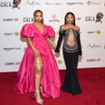 Chloe and Halle Bailey Pose Together in Plunging, High-Slit and Cutout Gowns