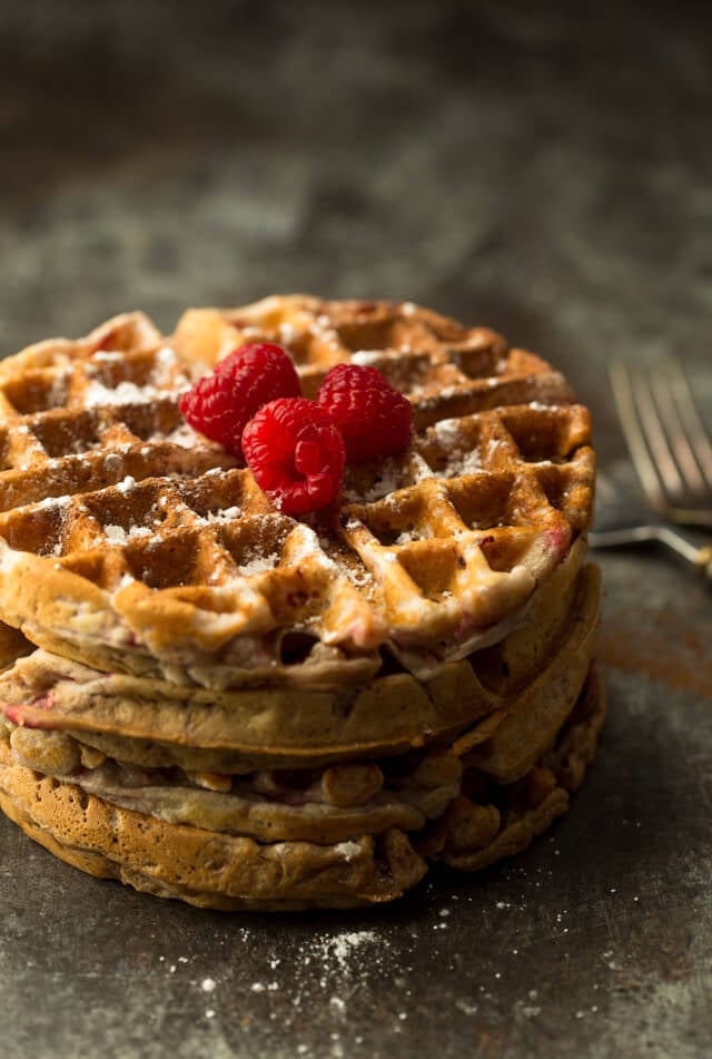 Raspberry Chocolate Waffles