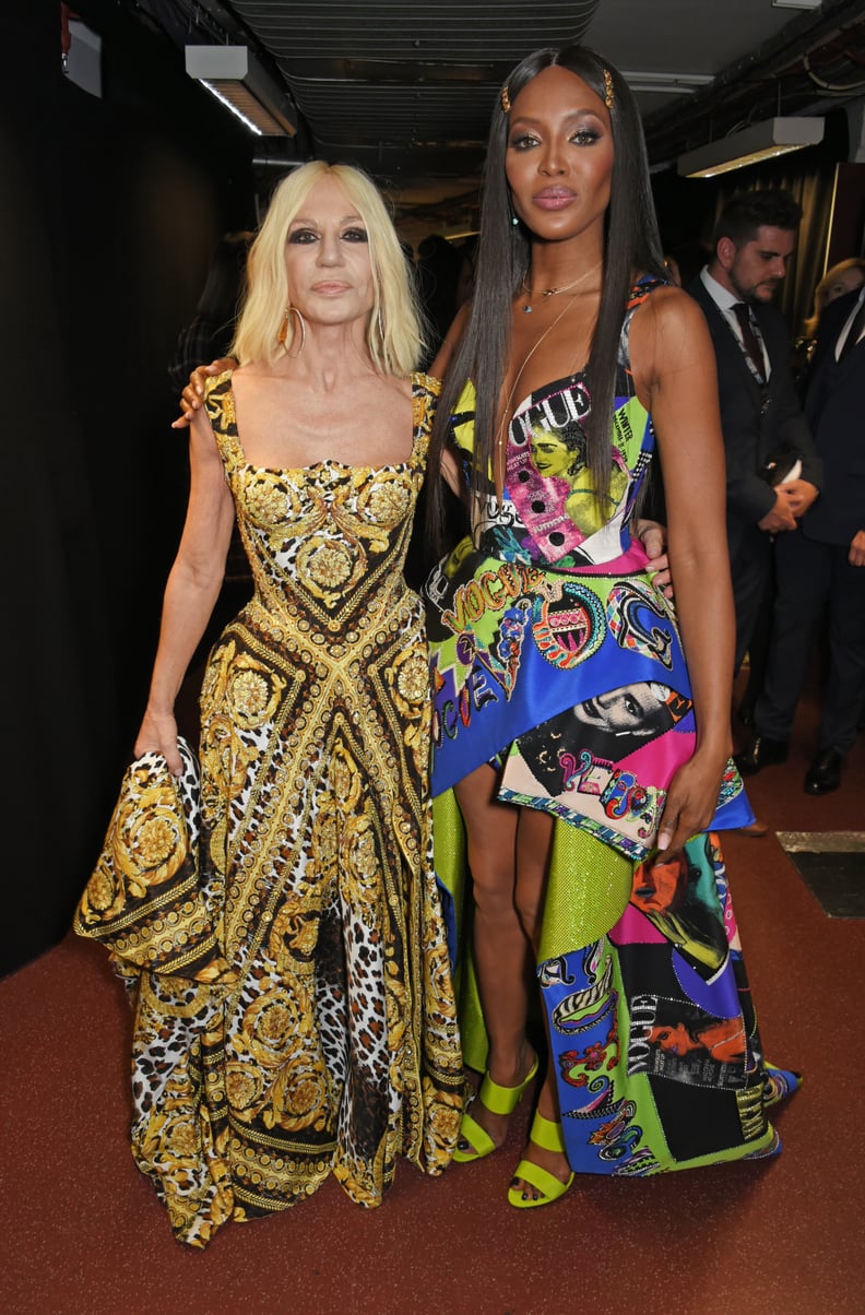 Donatella Versace and Naomi Campbell