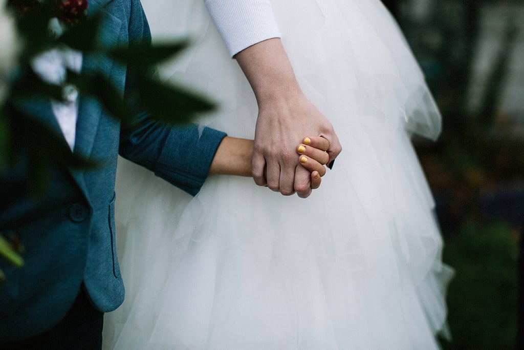 Little Girl Is Ring Bearer in Mom's Wedding