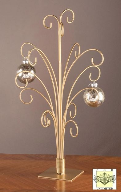 Gold Metal Ornament Stand