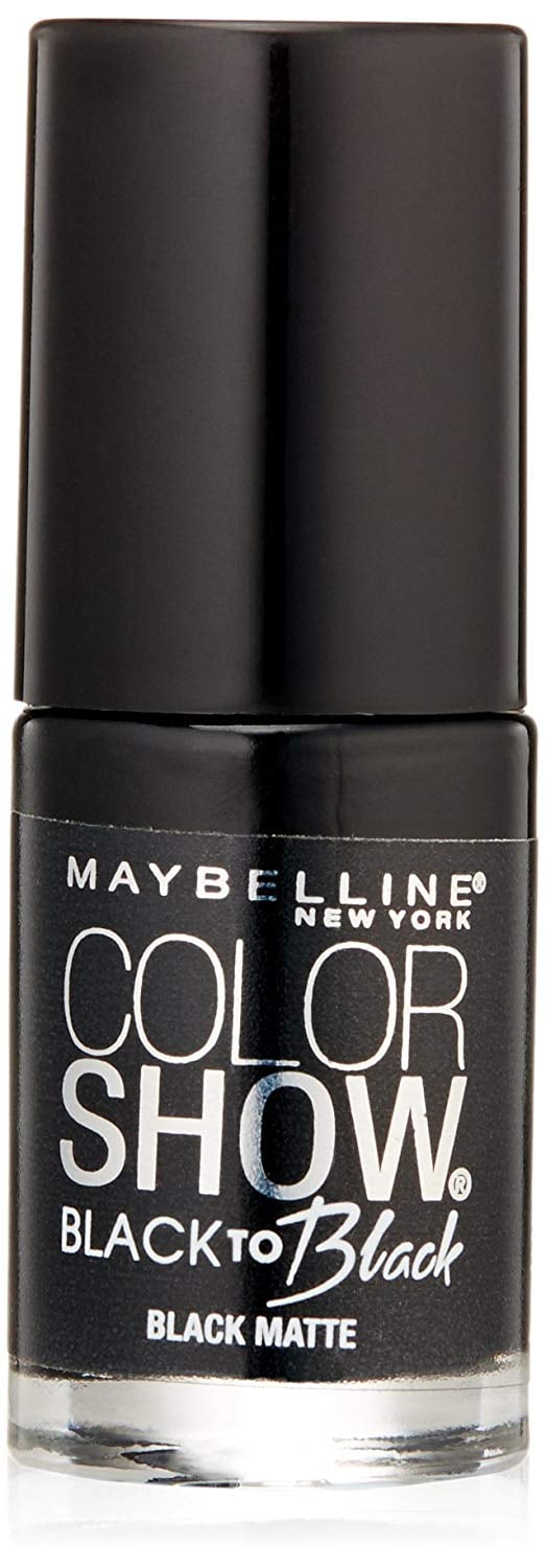 Maybelline New York Color Show Black to Black Nail Color in Black Matte