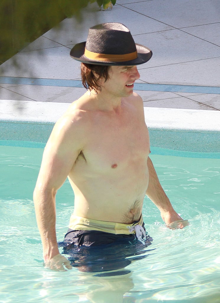Tom Cruise celebrated his 49th birthday, swimming in Miami in July 2011.