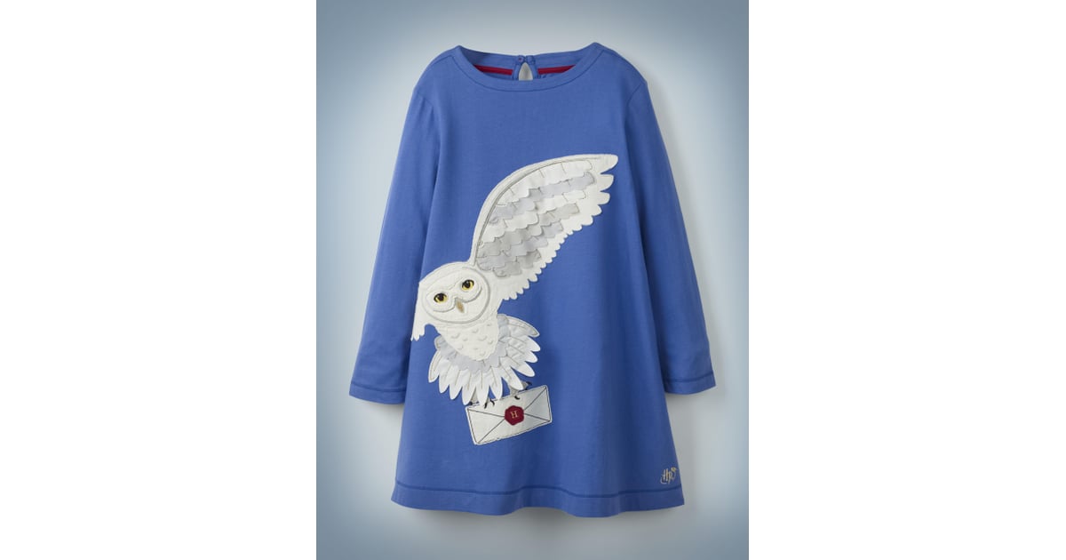 Mini Boden Harry Potter Blue Hedwig Owl Long Sleeve Dress - munimoro.gob.pe