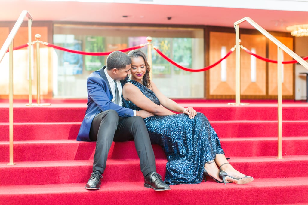 Glam Red Carpet Engagement Ideas