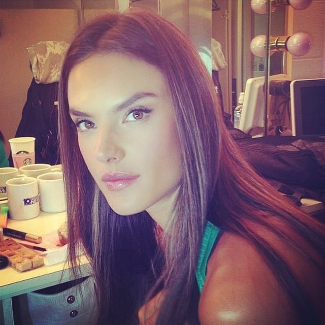 Alessandra Ambrosio showed off a minimal makeup look. 
Source: Instagram user alessandraambrosio