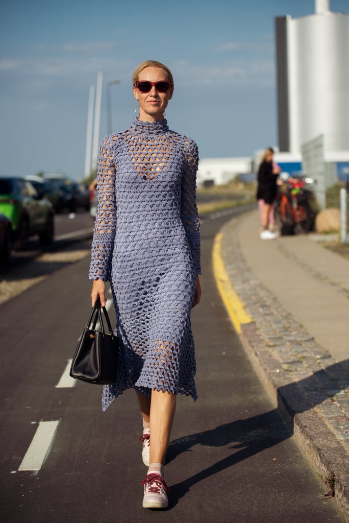 Put on Some Sneakers to Take Your Crochet Dress From the Beach to the Streets