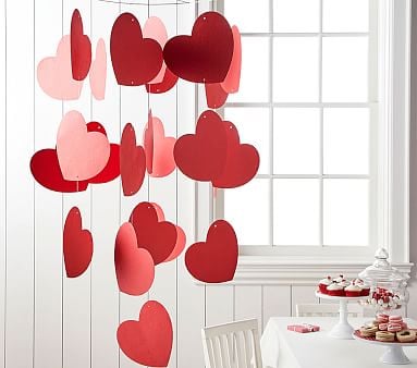 Red Paper Heart Mobile