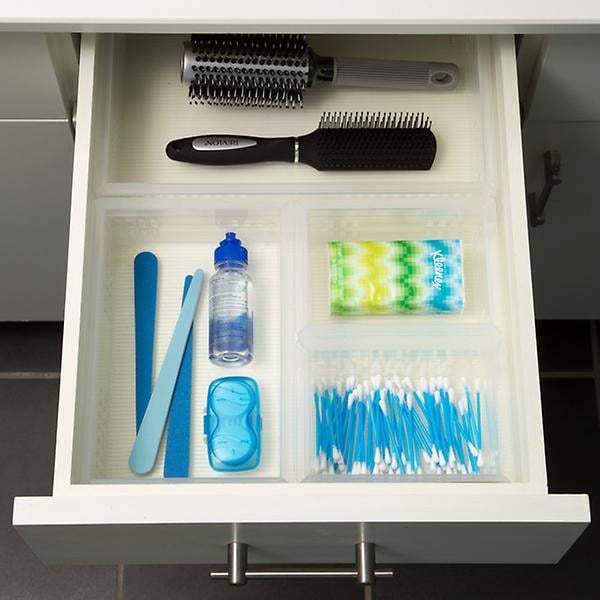 Clear Organizers: Clear Bathroom Stackable Drawer Organizers Starter Kit