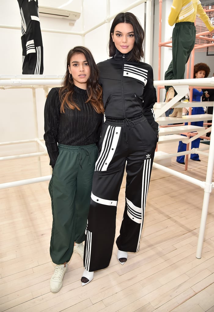 Kendall attended the Adidas presentation, celebrating designer Danielle Cathari's designs and promoting her ambassadorship. She completed her Adidas separates with white Gianvito Rossi mules.