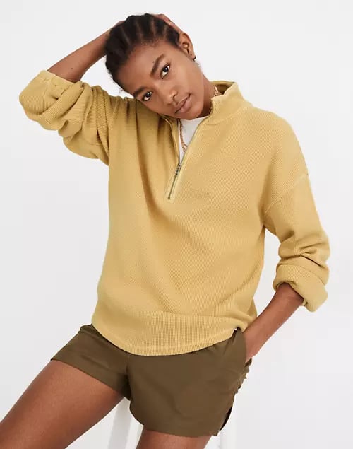 MWL Waffle Half-Zip Shirttail Sweatshirt