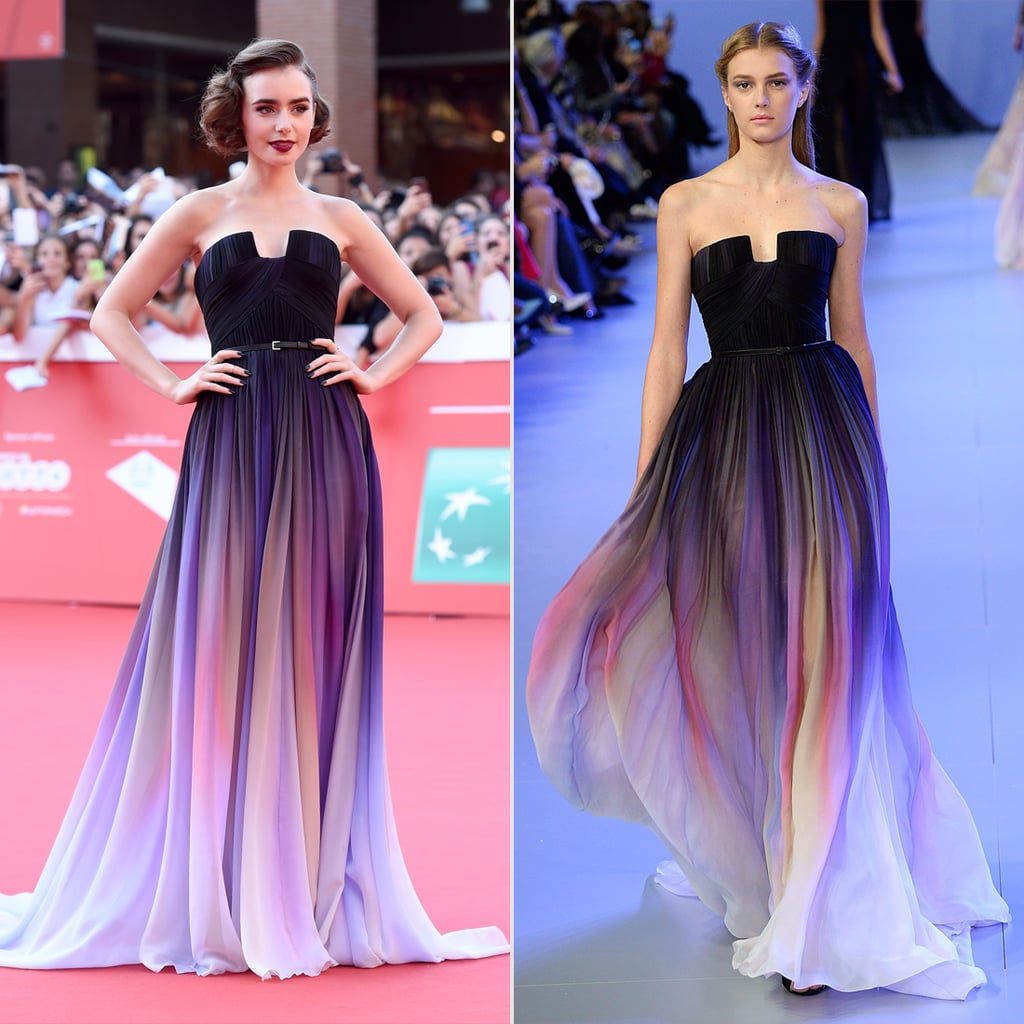 Who Wore It Best? Lily or the Model on the Elie Saab Haute Couture Spring '14 Runway?