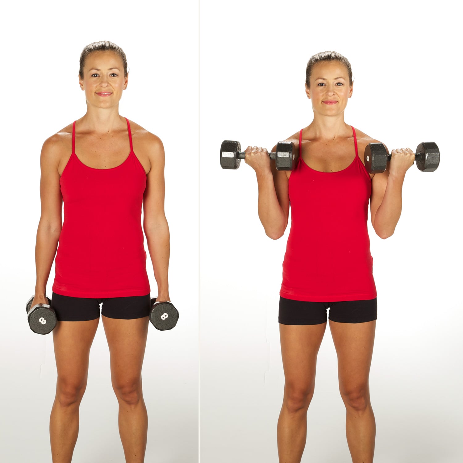 Bicep Curl | Sculpt and Strengthen Your Arms With This 3-Week Dumbbell Challenge | POPSUGAR Fitness Photo 2