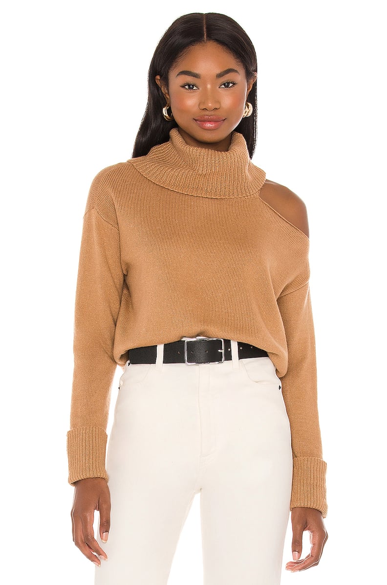 1. State Turtleneck Cold Shoulder Sweater