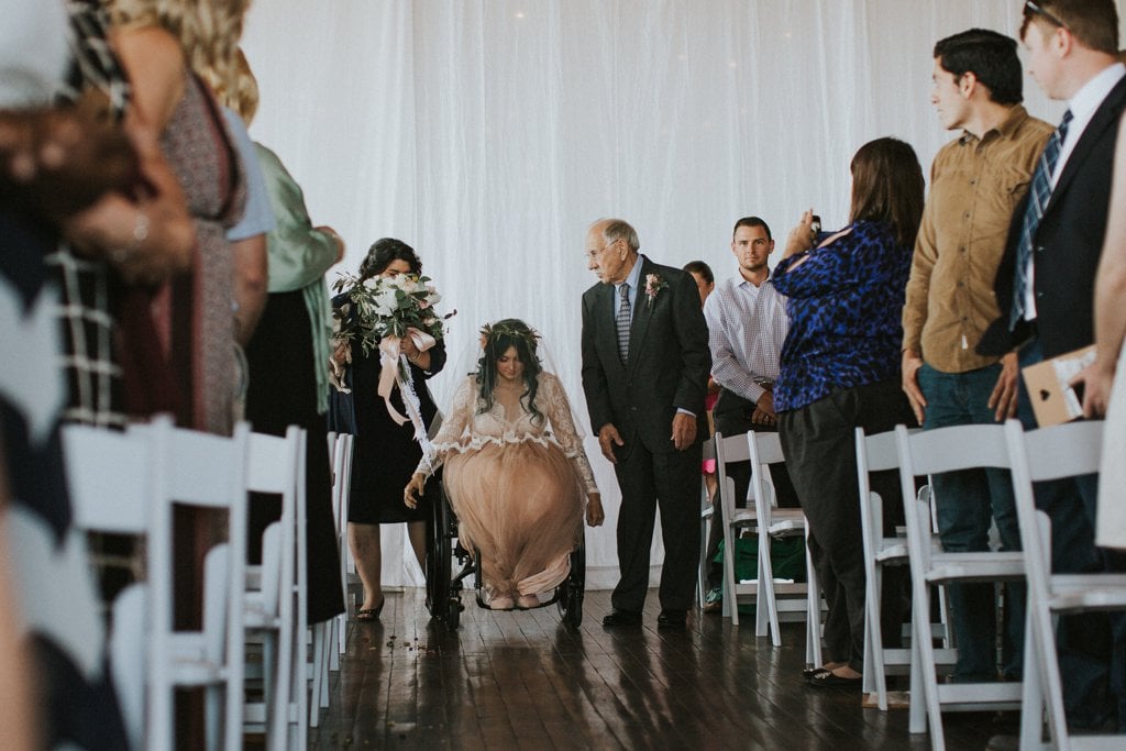 Bride Leaves Wheelchair To Walk Down The Aisle Popsugar Love And Sex