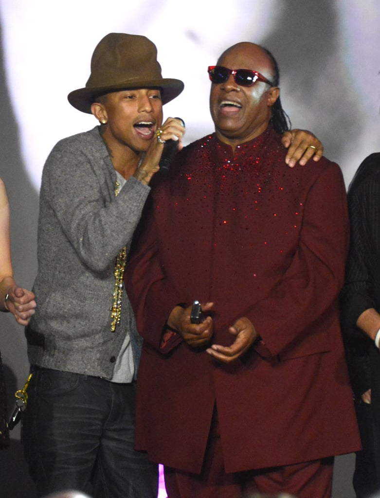 The hat brought down the house with Pharrell and Stevie Wonder during a Grammys salute to The Beatles.