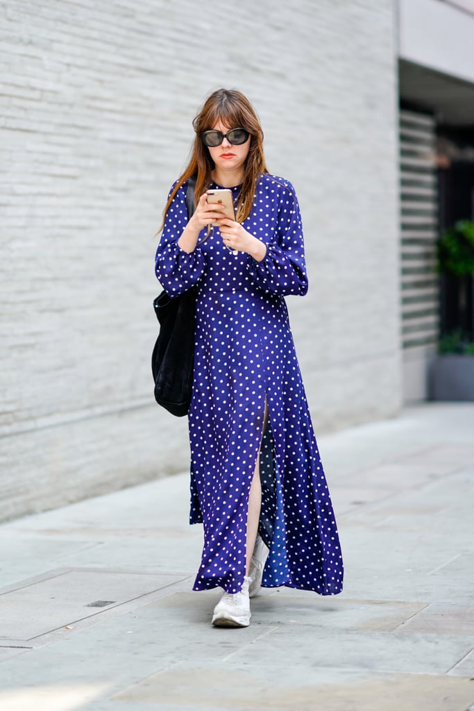 Swap Your Sandals For Low-Tops When Wearing Your Slitted Summer Maxi