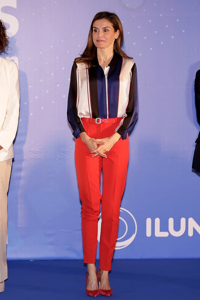 Queen Letizia Striped Shirt June 2017