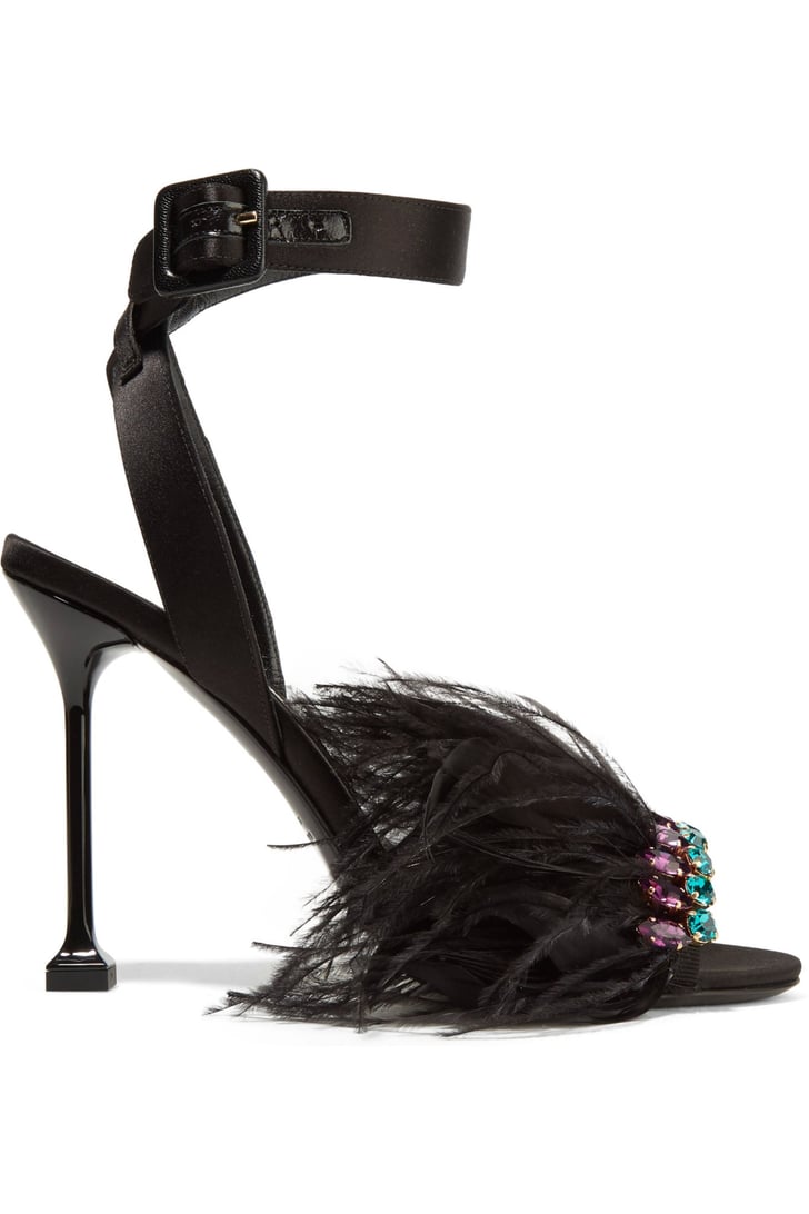 miu miu crystal embellished heels