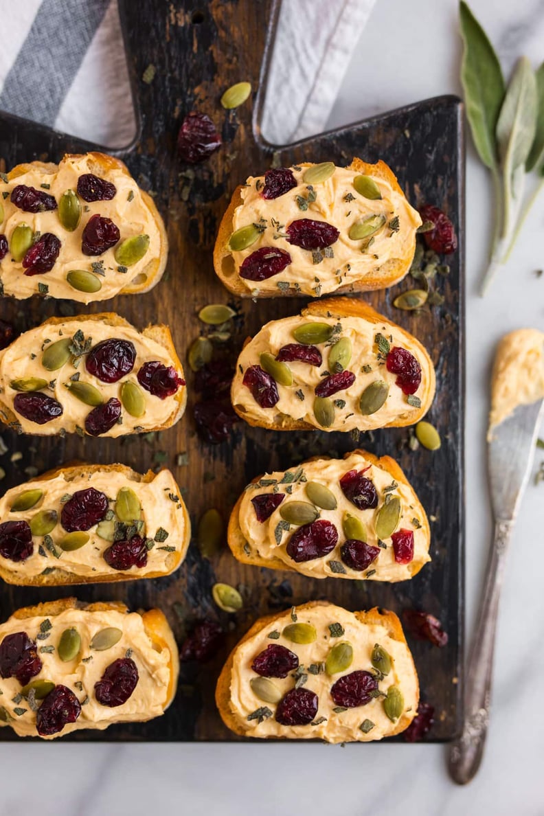 Pumpkin Goat Cheese Crostini