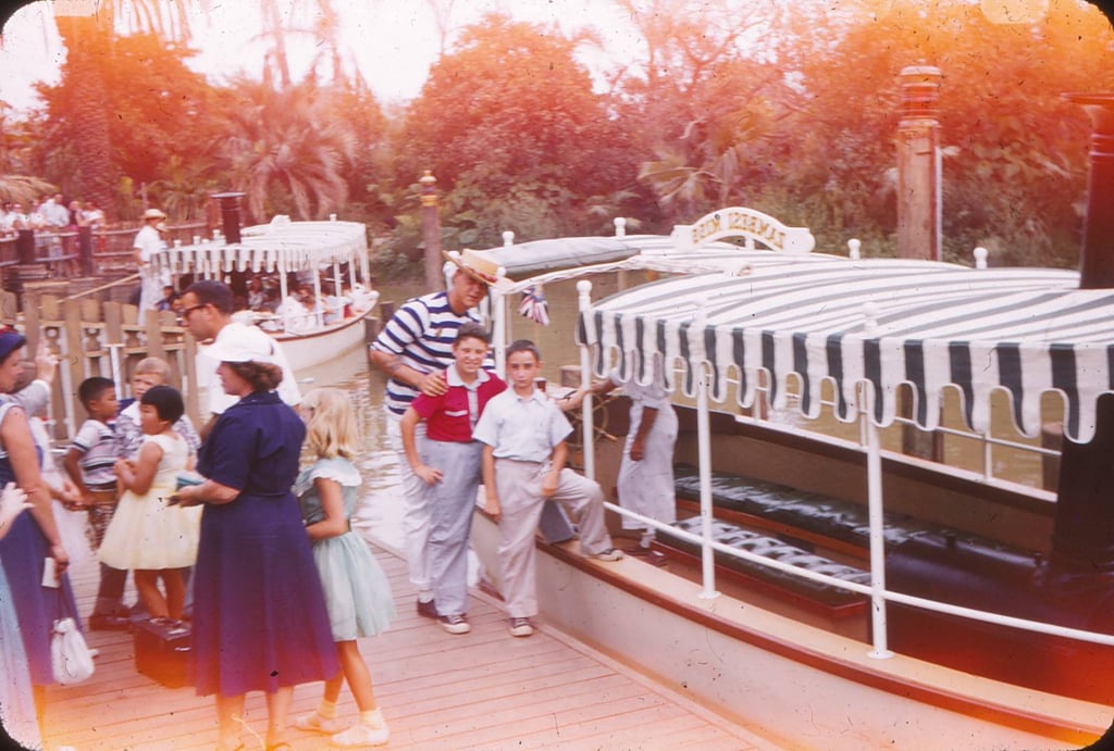 Guests boarded riverboats.