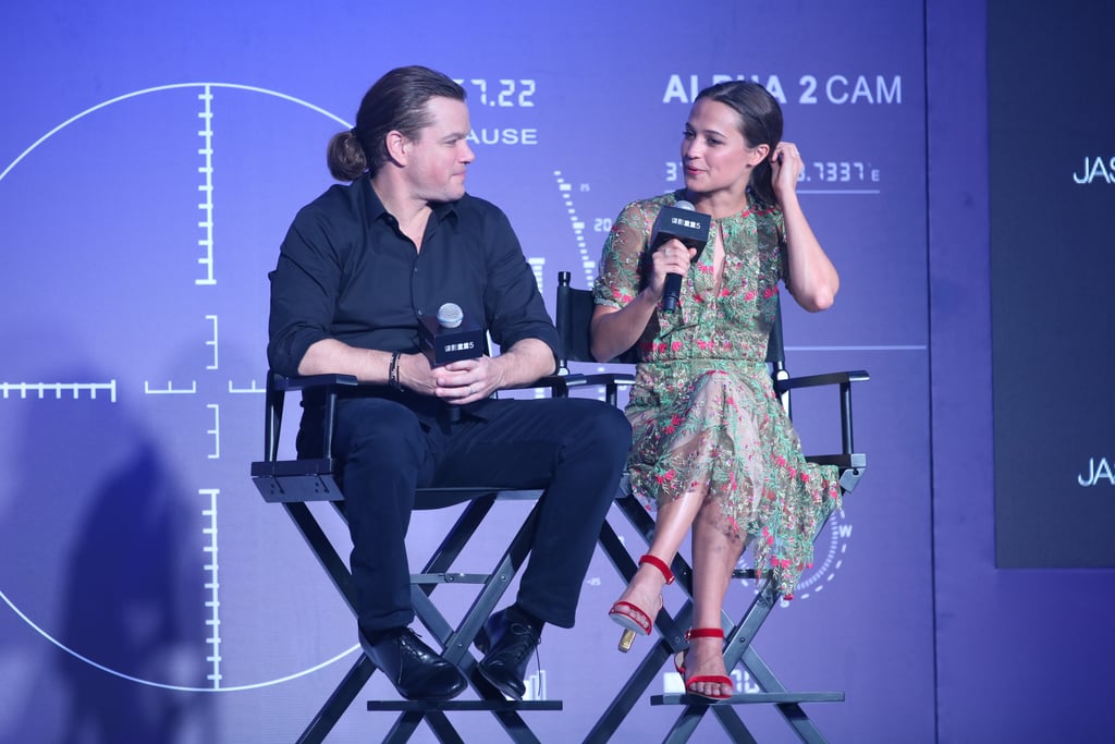 Matt Damon's Man Bun at Jason Bourne Premiere in China