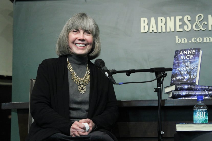 NEW YORK, NY - OCTOBER 16:  Anne Rice signs copies of her new book 