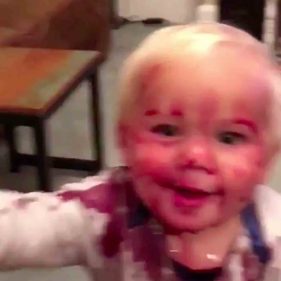 Video of Toddler Knocking Over Glass of Wine