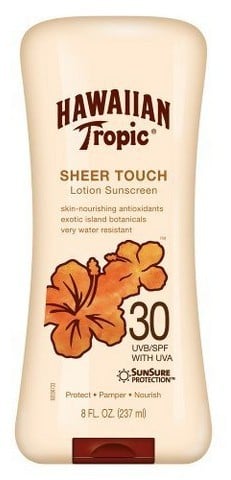 Hawaiian Tropic Sheer Touch Lotion Sunscreen SPF 30 ($7)
