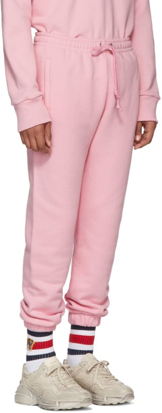 Gucci Pink Logo Medley Sweatpants