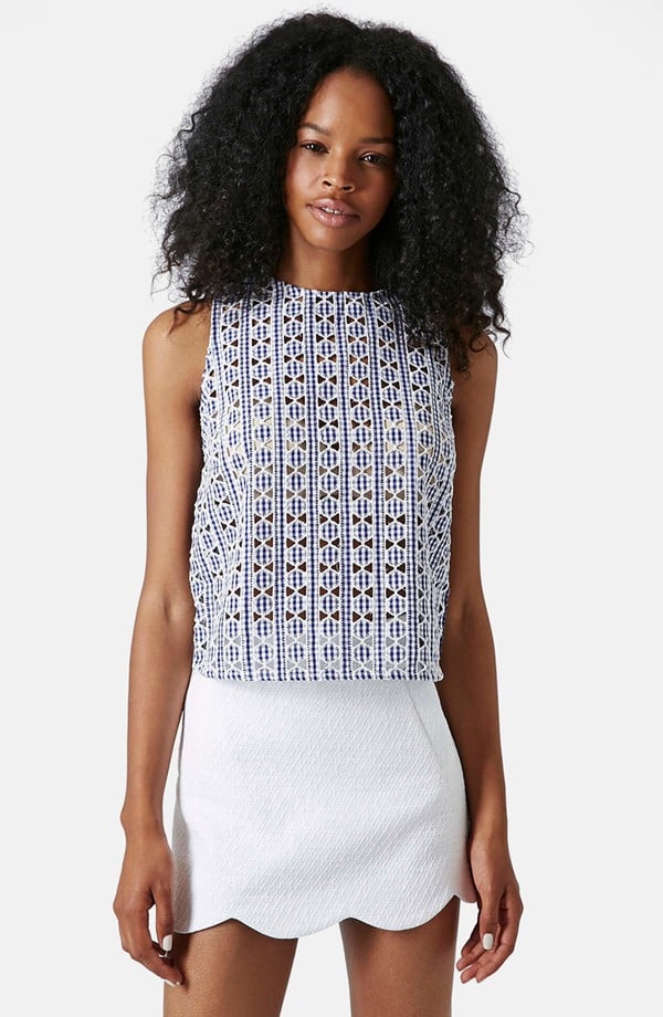 Topshop Gingham Shell