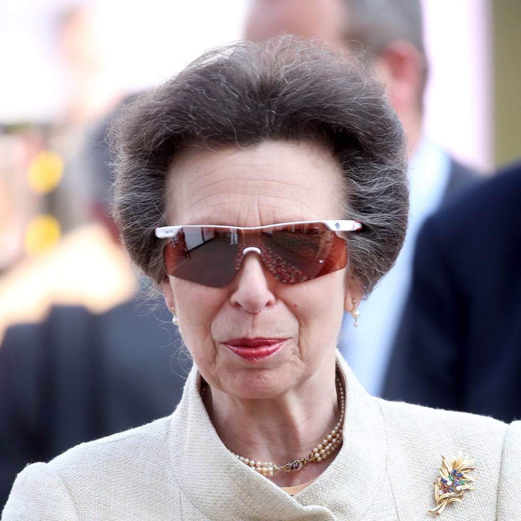 Adidas Raylor Rectangle Sunglasses | Only Princess Anne Could Wear Pearls and Tweed With Sunglasses | POPSUGAR Fashion Photo 9