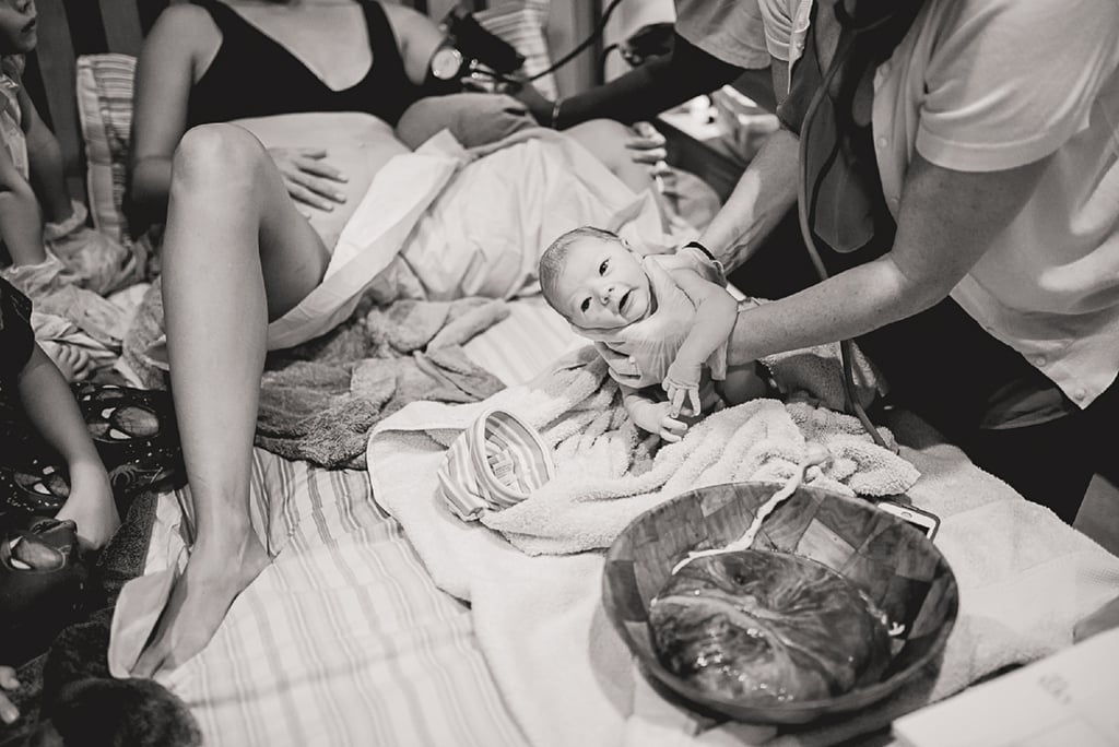 Black and White Photos of a Home Birth