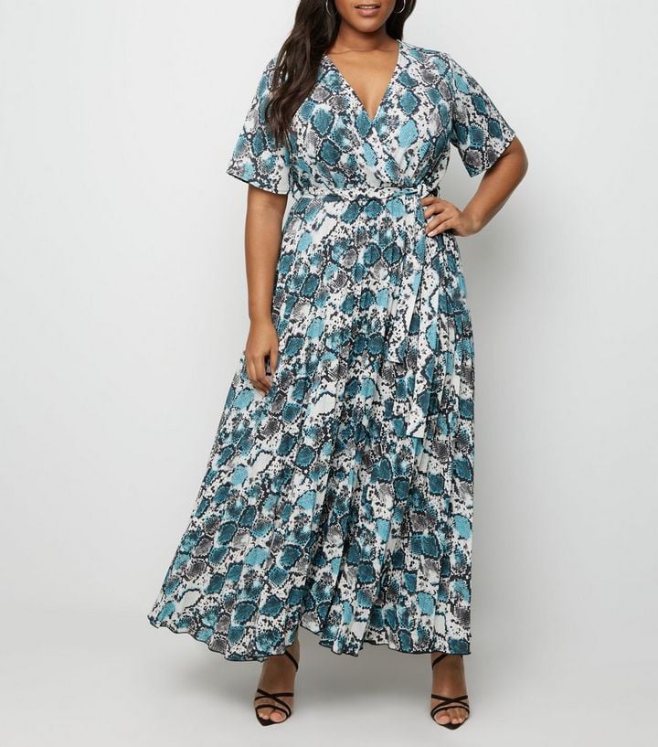 New Look Curve Snake Print Maxi Dress