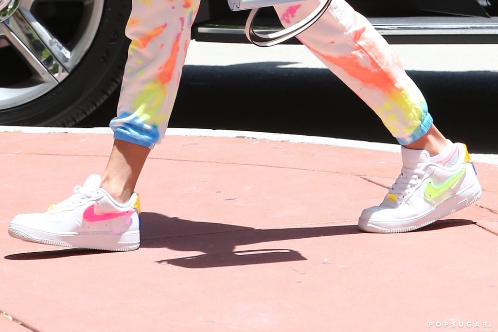 Jennifer Lopez Styled Her Tie-Dye Jumpsuit With Neon Nikes