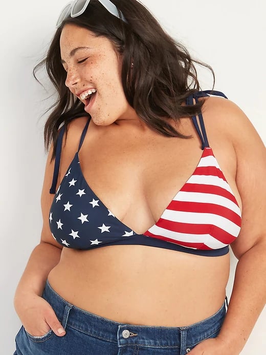 Old Navy Americana Plus-Size Triangle Bikini Swim Top | Girls, We've Found Cutest Swimsuits at Old Navy From Triangle Tops to Tankinis | POPSUGAR Fashion Photo 13