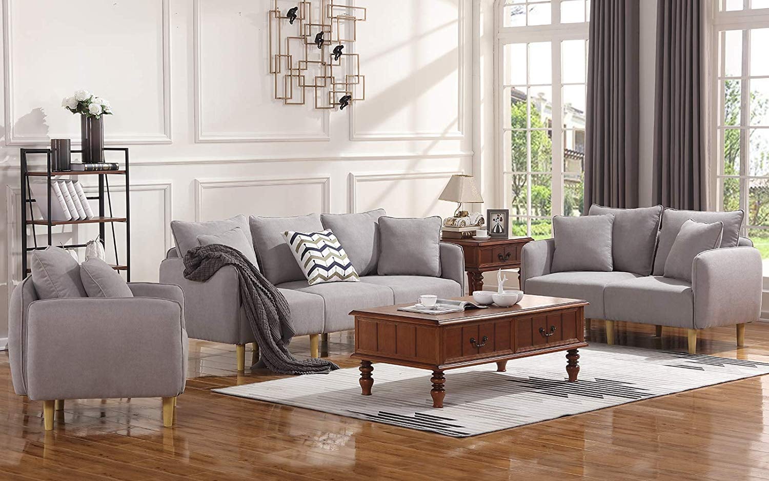 Honbay 3 Piece Chair Loveseat Sofa Set | Sofa Shopping Made Easy — These 12  Living Room Sets Are Exactly What You Need | POPSUGAR Home Photo 4