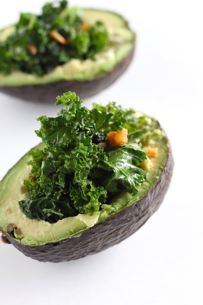 Garlic-Kale-Salad-Stuffed Avocado